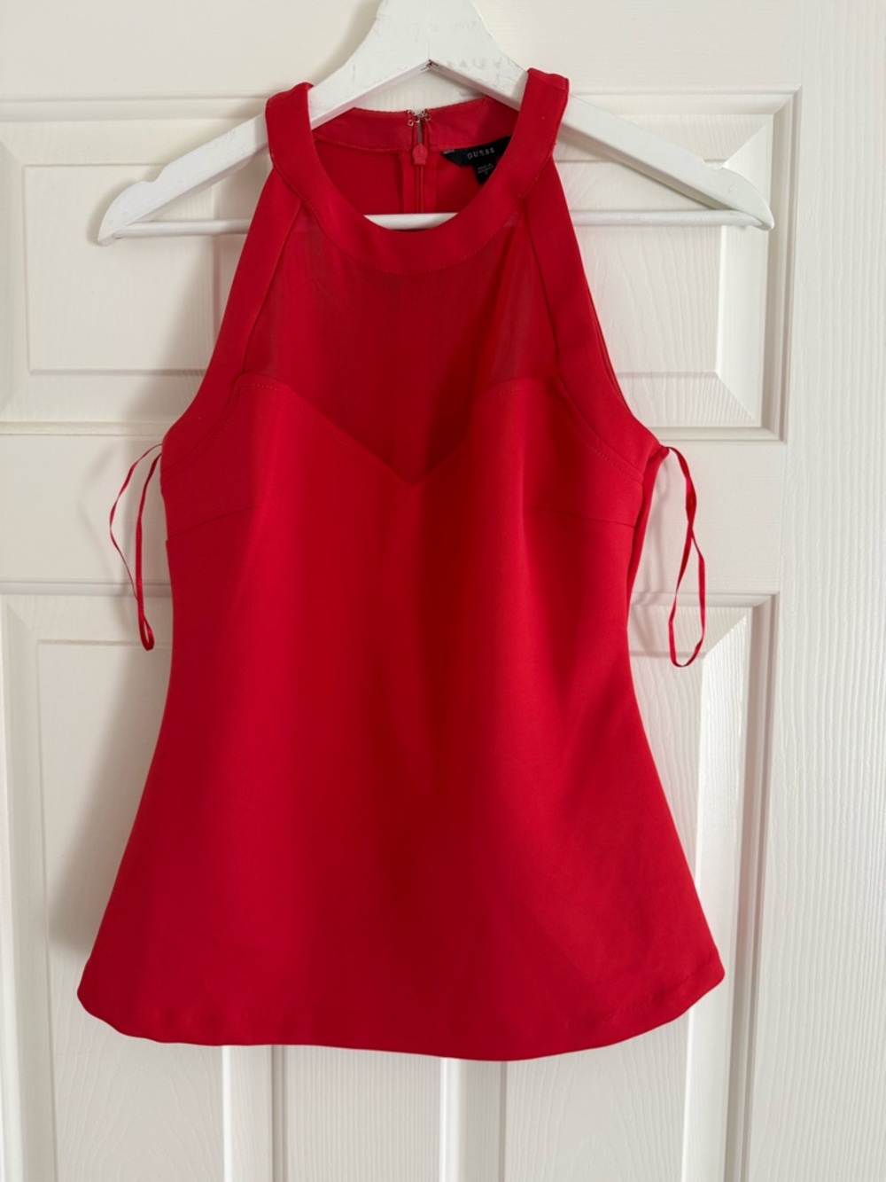 Guess Red Halter Camisole with Side Ties